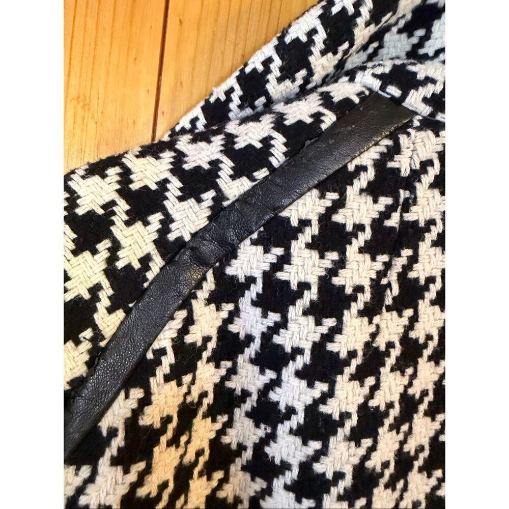 Vintage Apt. 9 Black White Houndstooth Lined Wool Blend Coat READ Size Large (64 - Picture 9 of 12